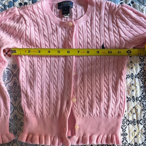 Ralph Lauren Light Pink Cable Knit Sweater Sz5 cotton - Picture 15 of 17
